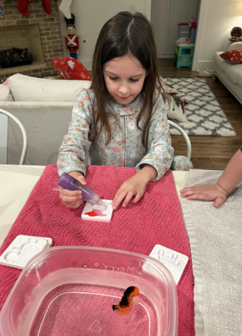 Kids playing with the Magic Water Elf kit